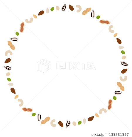 ナッツの円形フレーム ナッツの円形フレーム 135281537