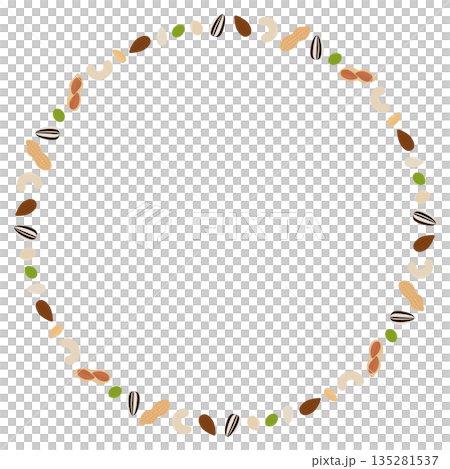 ナッツの円形フレーム ナッツの円形フレーム 135281537