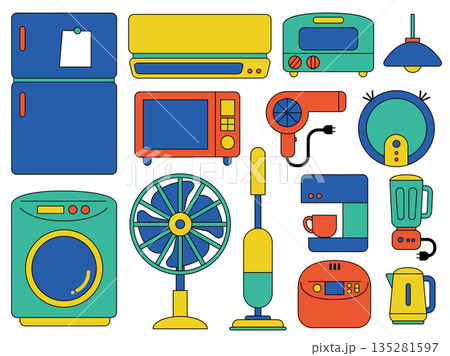ポップな家電セット 135281597
