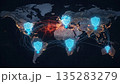 世界サイバーセキュリティの象徴図 135283279