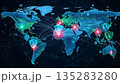 世界サイバーセキュリティの象徴図 135283280
