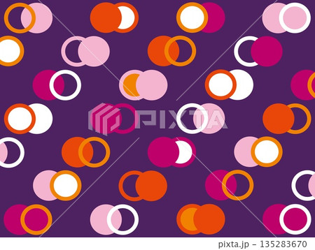 ドット　抽象模様　紫色 135283670