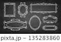 Chalk sketch of vintage frames. 135283860