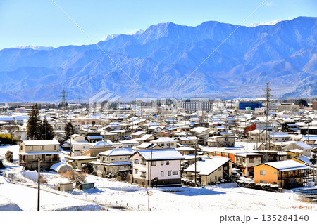 信濃大町駅周辺を北東方向より望む(長野県大町市)【2026.1】 信濃大町駅周辺を北東方向より望む(長野県大町市)【2026.1】 135284140