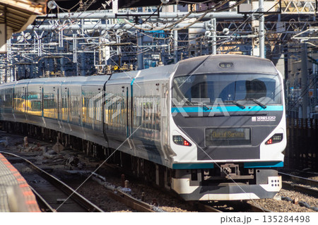 東海道線を走る特急形電車 東海道線を走る特急形電車 135284498