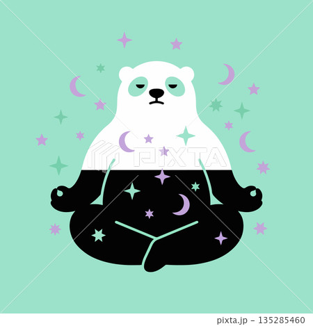 Meditating Panda with Celestial Elements Meditating Panda with Celestial Elements 135285460