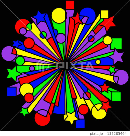 Colorful Geometric Explosion Colorful Geometric Explosion 135285464