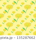 seamless pattern with sunflowers 135287662