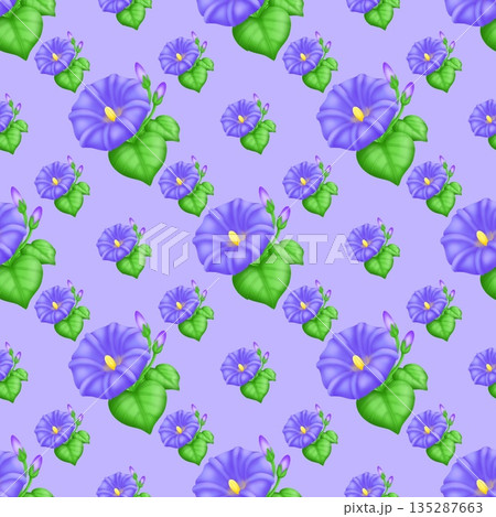 seamless pattern with flowers 135287663