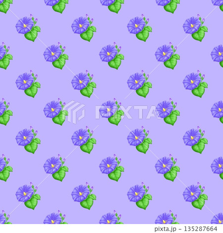 seamless pattern with flowers 135287664