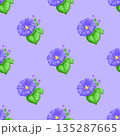 seamless pattern with colorful flowers 135287665