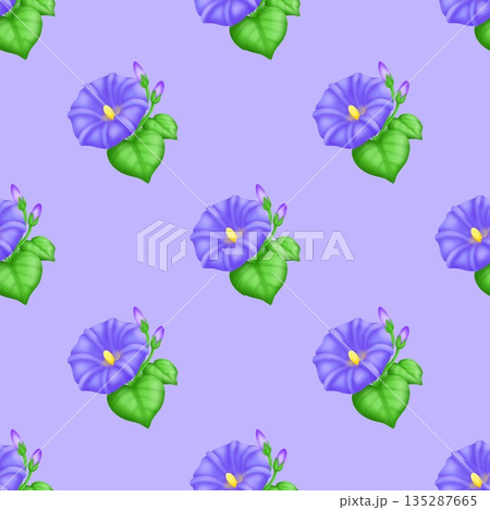 seamless pattern with colorful flowers 135287665
