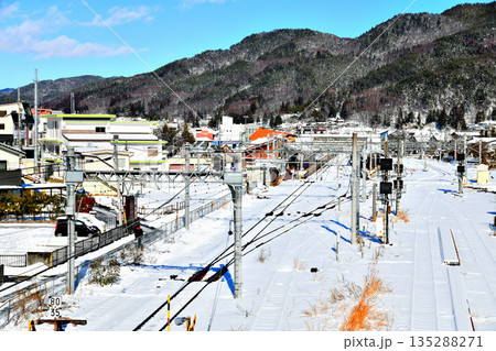 信濃大町駅周辺を南側より望む(長野県大町市)【2026.1】 135288271