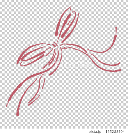 手繪彩色緞帶插圖 135288304