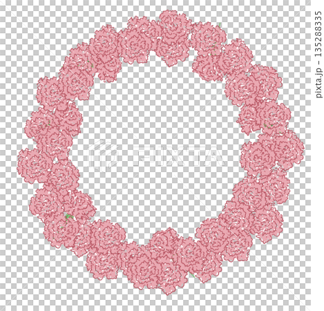 母の日のカーネーションの手書き風カラーイラスト素材 135288335
