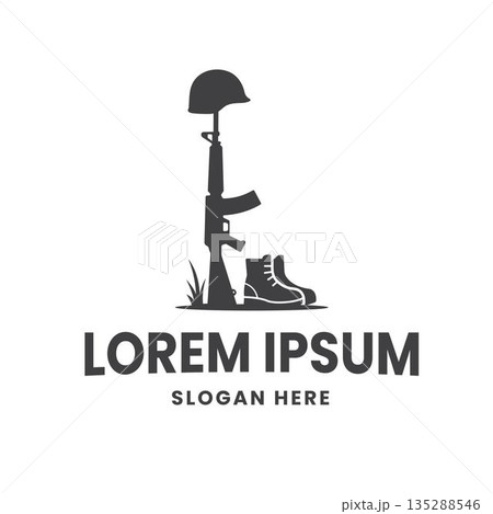 Fallen Soldier Battle Cross Memorial Logo 135288546