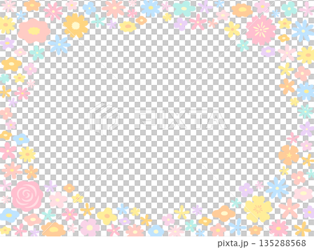 五顏六色的花框,柔和的色彩 五顏六色的花框,柔和的色彩 135288568
