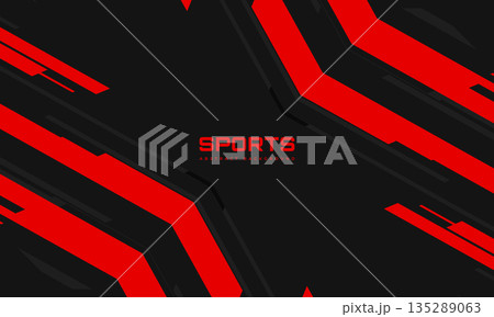 Modern sports banner design with diagonal red and gray lines. Abstract sports background. Modern sports banner design with diagonal red and gray lines. Abstract sports background. 135289063