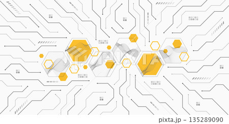 Circuit board digital abstract background. Motherboard technology texture design. AI semiconductor and computer processor on tech bg. Vector illustration Circuit board digital abstract background. Motherboard technology texture design. AI semiconductor and computer processor on tech bg. Vector illustration 135289090