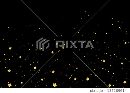 背景素材_ラメグリッター_星_黒背景 135289614