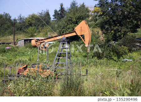 Pumpjack for oil production Pumpjack for oil production 135290496
