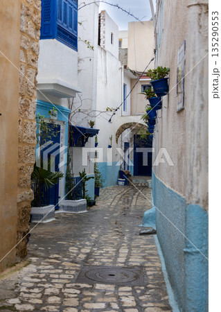 Narrow streets of medina, Bizerte, Tunisia Narrow streets of medina, Bizerte, Tunisia 135290553
