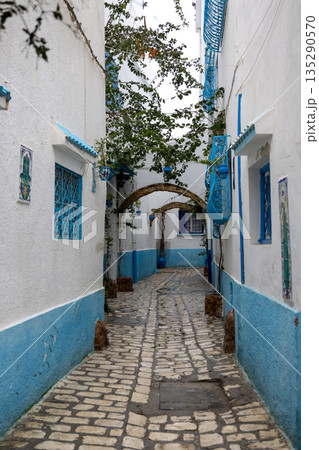 Narrow streets of medina, Bizerte, Tunisia 135290570
