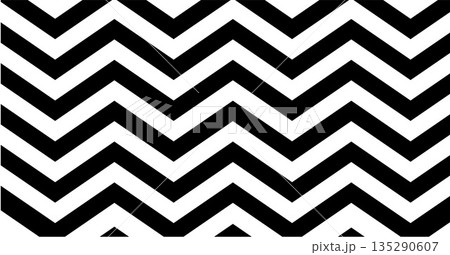 Abstract black white chevron pattern background with zigzag lines creating dynamic geometric texture 135290607
