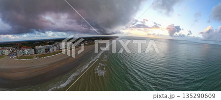 Nieuwpoort, West-Vlaanderen, Belgium, September 13th, 2025, Serene Coastal Landscape Captured 135290609