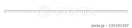 Measuring chart 60 centimeters. Ruler scale sixty cm with numbers. Length measurement math, distance, height, sewing tool, template. 135291397