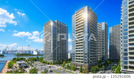 タワーマンション　高級マンション　タワマン　商業施設　 135291606