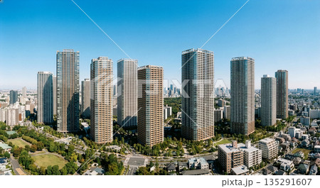 タワーマンション　高級マンション　タワマン　商業施設　 135291607