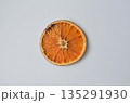 Dehydrated Citrus Slice on White Backdrop, Food Photography Still Life 135291930