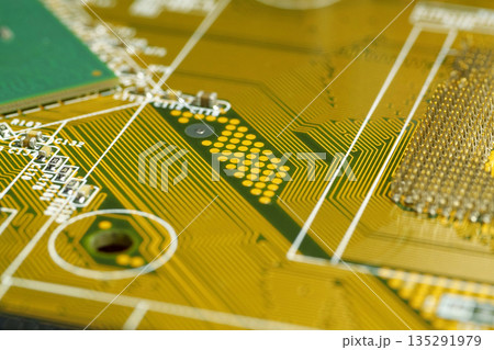 Computer microcircuit with electronic components 135291979