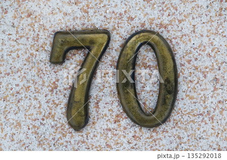 House number seventy. Yellow number seventy 135292018