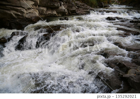 Beautiful powerful Probiy waterfall, Prut river, Yaremche city, Ukraine Beautiful powerful Probiy waterfall, Prut river, Yaremche city, Ukraine 135292021