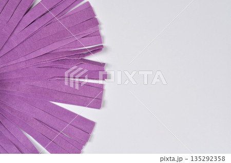 Purple Fabric Strips on White Purple Fabric Strips on White 135292358