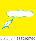 かわいいトリのふきだし 135292790