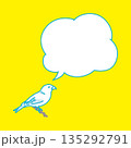 かわいいトリのふきだし 135292791
