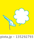 かわいいトリのふきだし 135292793