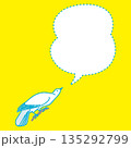 かわいいトリのふきだし 135292799