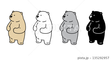 Bear polar icon vector cartoon character fat teddy mascot doll symbol illustration isolated design Bear polar icon vector cartoon character fat teddy mascot doll symbol illustration isolated design 135292957