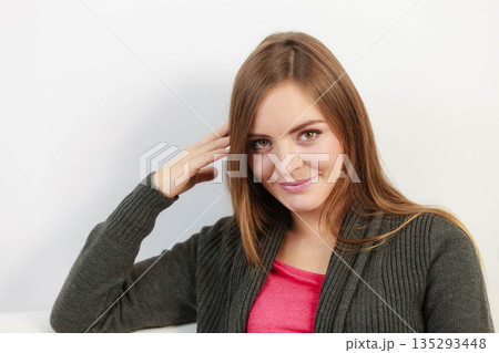 Happy and full of joy attrective woman 135293448