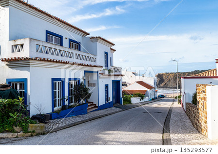 Street down to Beach in Odeceixe, Algarve, Portugal 135293577