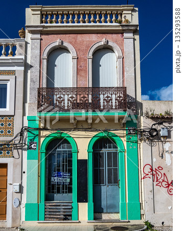 Painted old houses in Luisa Todi avenue and Largo Dr. Francisco Soveral square in Setubal, Portugal Painted old houses in Luisa Todi avenue and Largo Dr. Francisco Soveral square in Setubal, Portugal 135293588