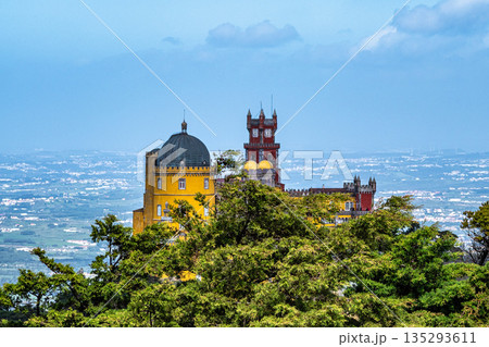 The National Palace of Pena, a UNESCO World Heritage Site at Sintra, Portugal. 135293611