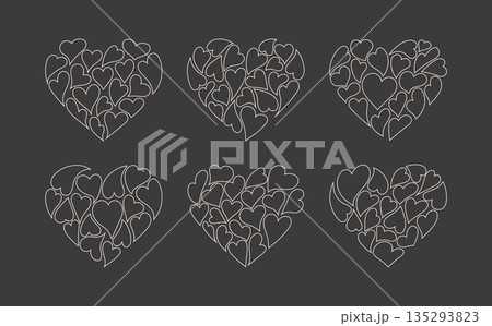 set of geometric abstract logo pink hand draw heart, red doodle line icon heart, romance love elements for Valentine's Day, heart symbol design cards, poster, banner, pattern, advertisement set of geometric abstract logo pink hand draw heart, red doodle line icon heart, romance love elements for Valentine's Day, heart symbol design cards, poster, banner, pattern, advertisement 135293823