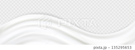 Liquid vector dripping ice cream texture. Glossy sugary flow drip, melting creamy surface. 135295653