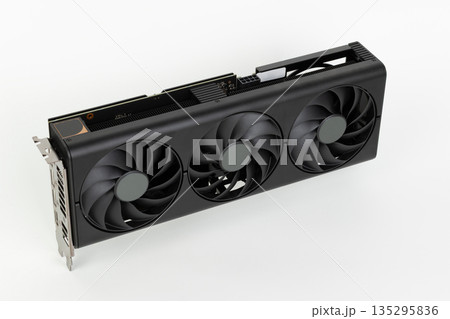 2,5 slot graphics card for creators and gamers for desktop PC, on white background 135295836