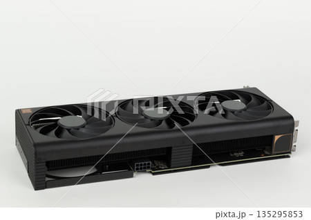 2,5 slot graphics card for creators and gamers for desktop PC, on white background 2,5 slot graphics card for creators and gamers for desktop PC, on white background 135295853